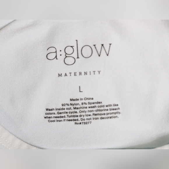 A GLOW, Maternity Seamless Tank, Set of 2, Black & White, Size Large. - Picture 5 of 6